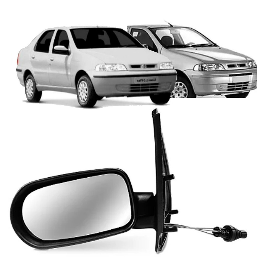 RETROVISOR PALIO SIENA FIRE 2001 03 04 05 06 4PTS LADO ESQUERDO COM CONTROLE