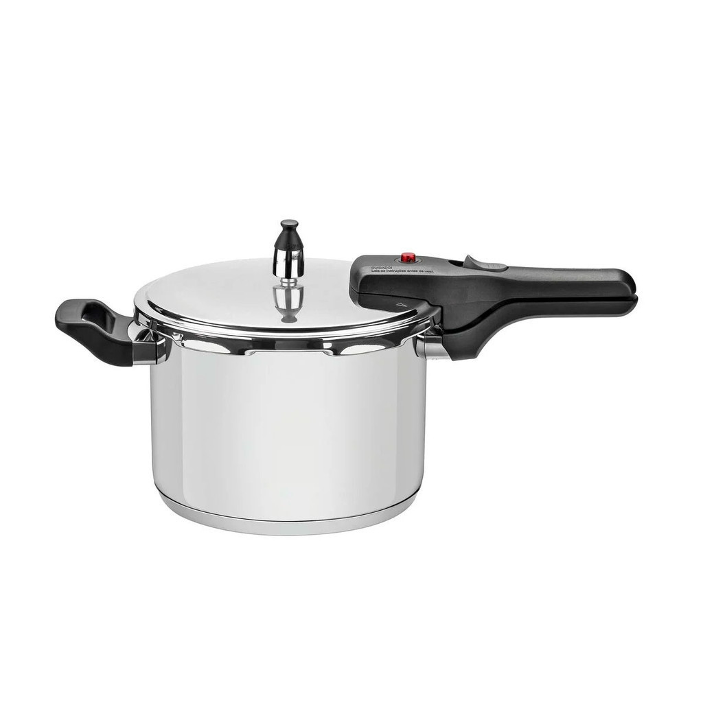 Panela Pressão Tramontina Brava Aço Inox Fundo Triplo 4,5 Litros Cabo Antitérmico em Oferta na Shopee