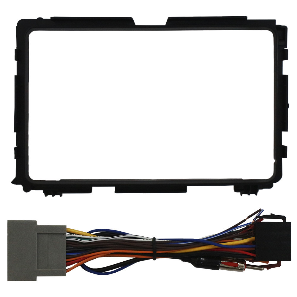 Kit Moldura Painel 9 Pol HR-V 2015 2016 2017 2018 2 Din Preto Chicote Som em Oferta na Shopee