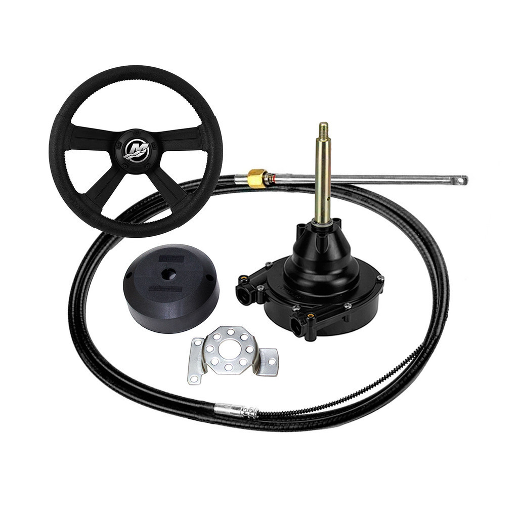 Kit Direção Cabo Caixa T91 Bezel Uflex Volante Barco Lancha