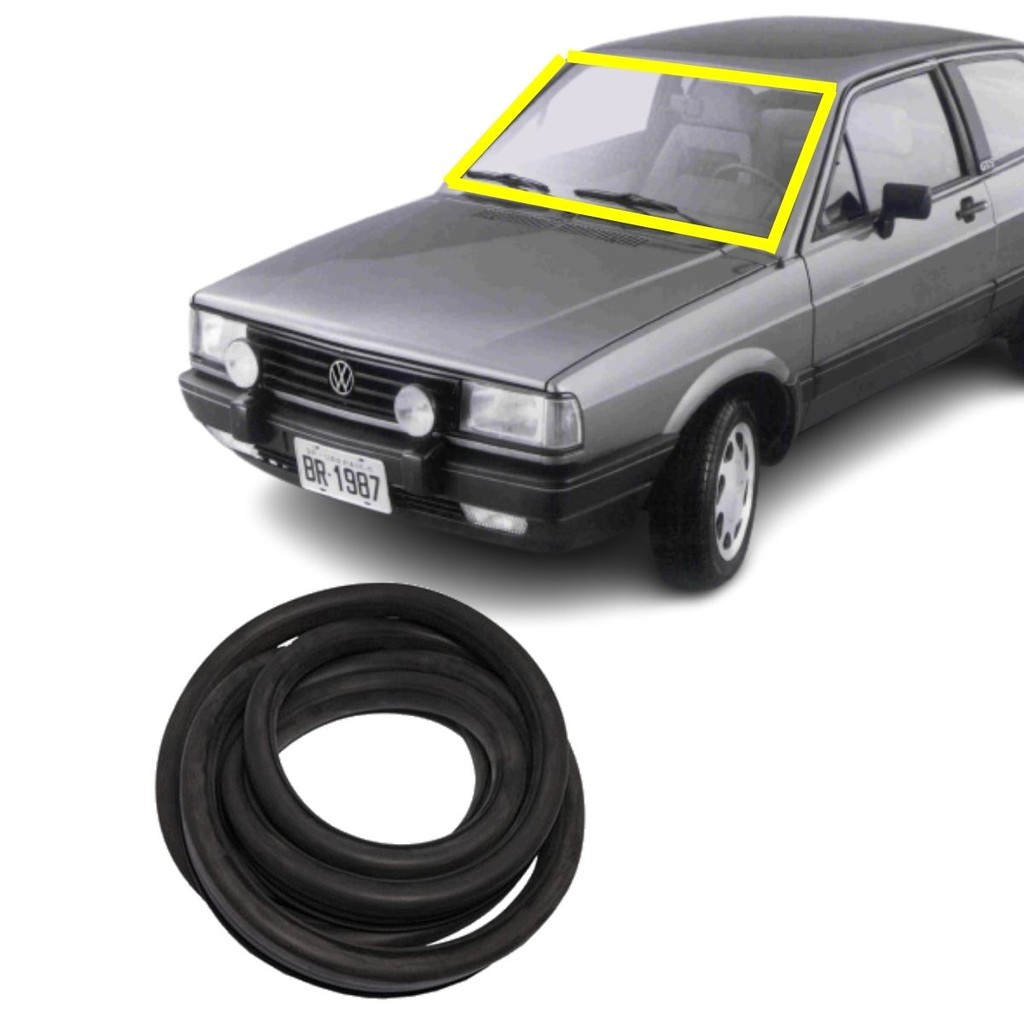BORRACHA  PARABRISA GOL VOYAGE PARATI SEM ENCAIXE FRISO 1980 1981 1982 1983 1984 1985 1986 1987 1988 1990 1991 1992 1993 1994