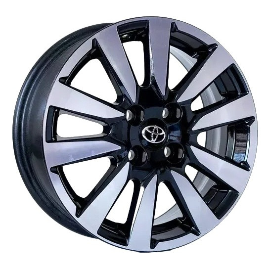 Kit 4 Rodas Aro 14 4x100 Toyota Etios Cross Preto Diamantado krmai R81