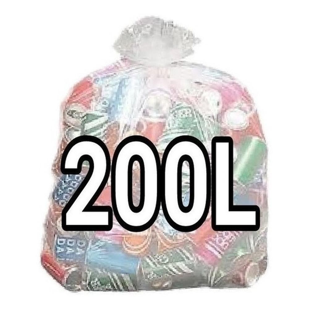Sacos De Lixo Transparente 200l Reforçado 200un