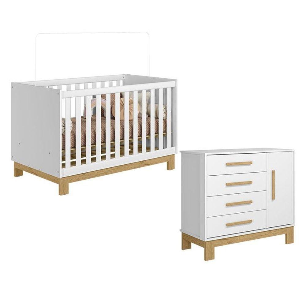 Berço Americano 4315 E Cômoda Sapateira 4355 Q Encanto Slim Branco Acetinado - Qmovi em Oferta na Shopee