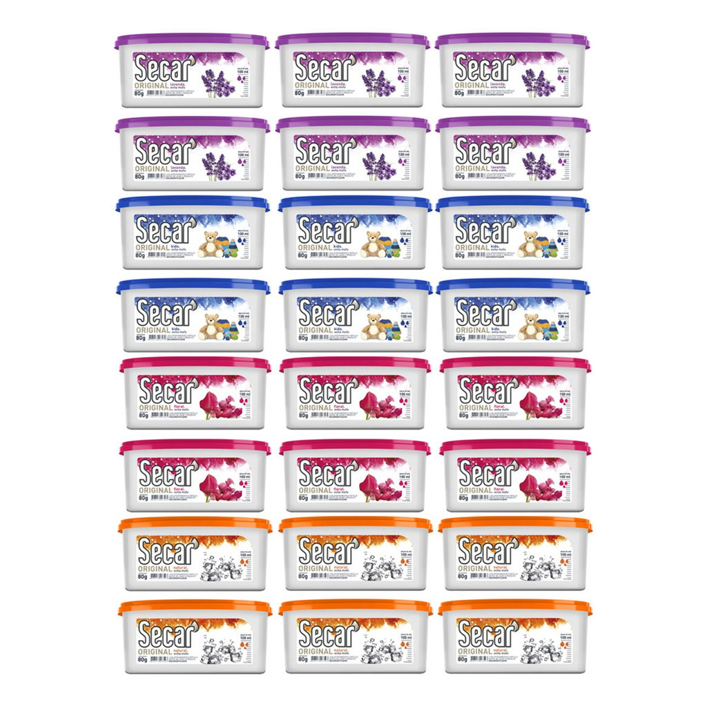 Kit 24un Antimofo Secar 80g - Desumidificador, Armario