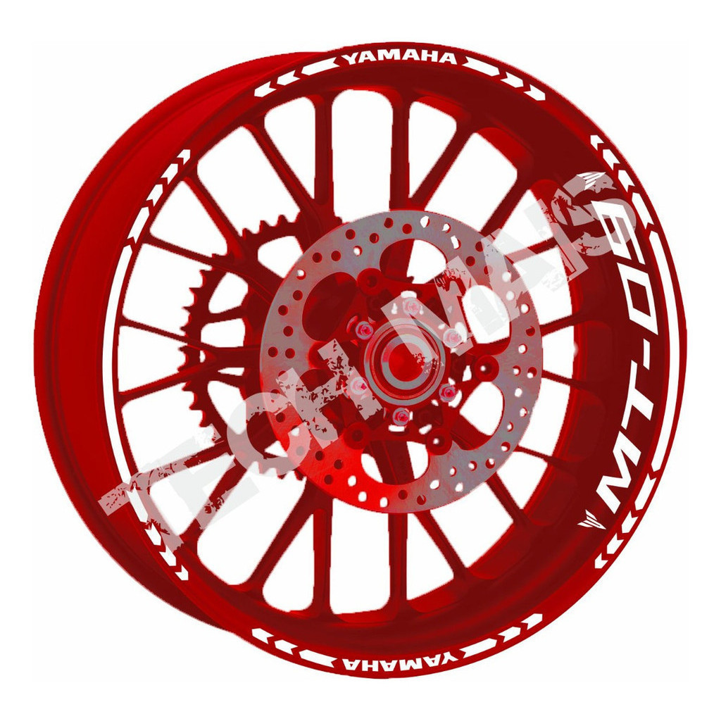 Kit Adesivos Refletivo De Rodas e Frisos para Moto Yamaha Moto Mt-09 mt09 mt 09