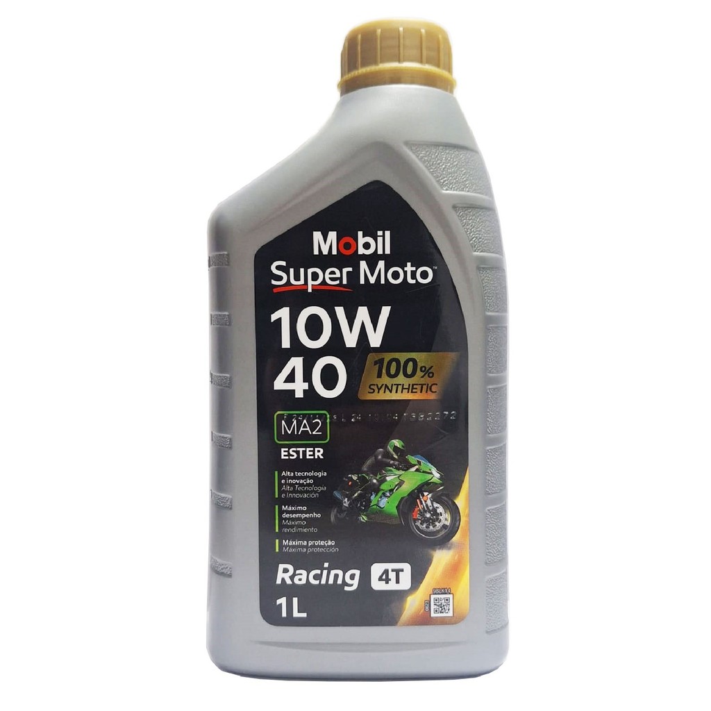 Óleo Mobil 10w40 100% Sintético Super Moto 4 Tempos 1 Litro em Oferta na Shopee