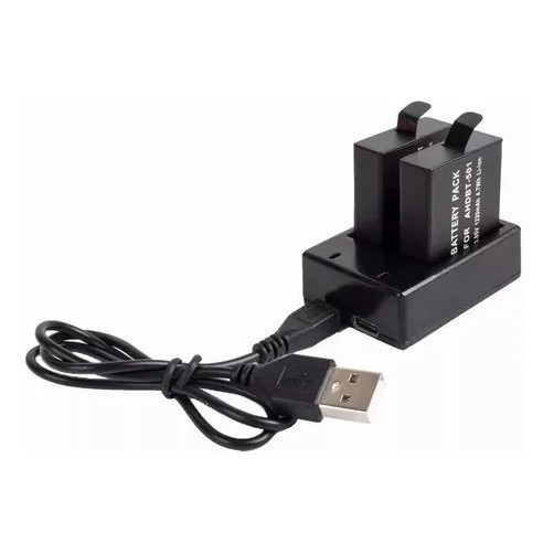 Kit Carregador Duplo Bateria Camera Gopro Hero 5 6 7 Bateria em Oferta na Shopee