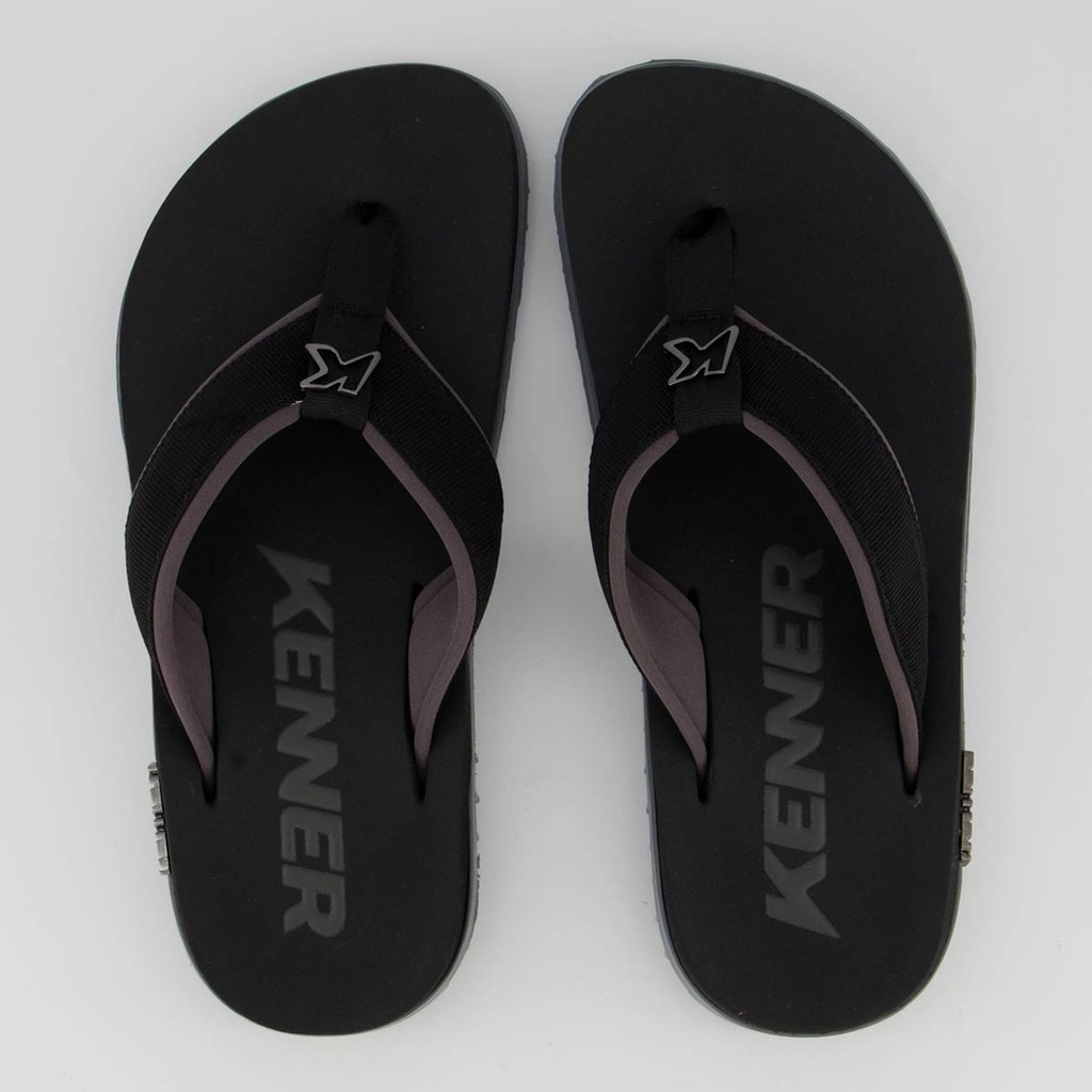 Chinelo Kenner Kivah Cushy Preto e Cinza em Oferta na Shopee