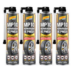 Kit Reparador Pneu Furado Spray 4x Veda Instantâneo Mundial Prime Moto Carro Triciclo Bicicleta