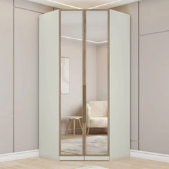 Guarda-Roupa Solteiro Modulado Predileto 2 Portas com Espelho