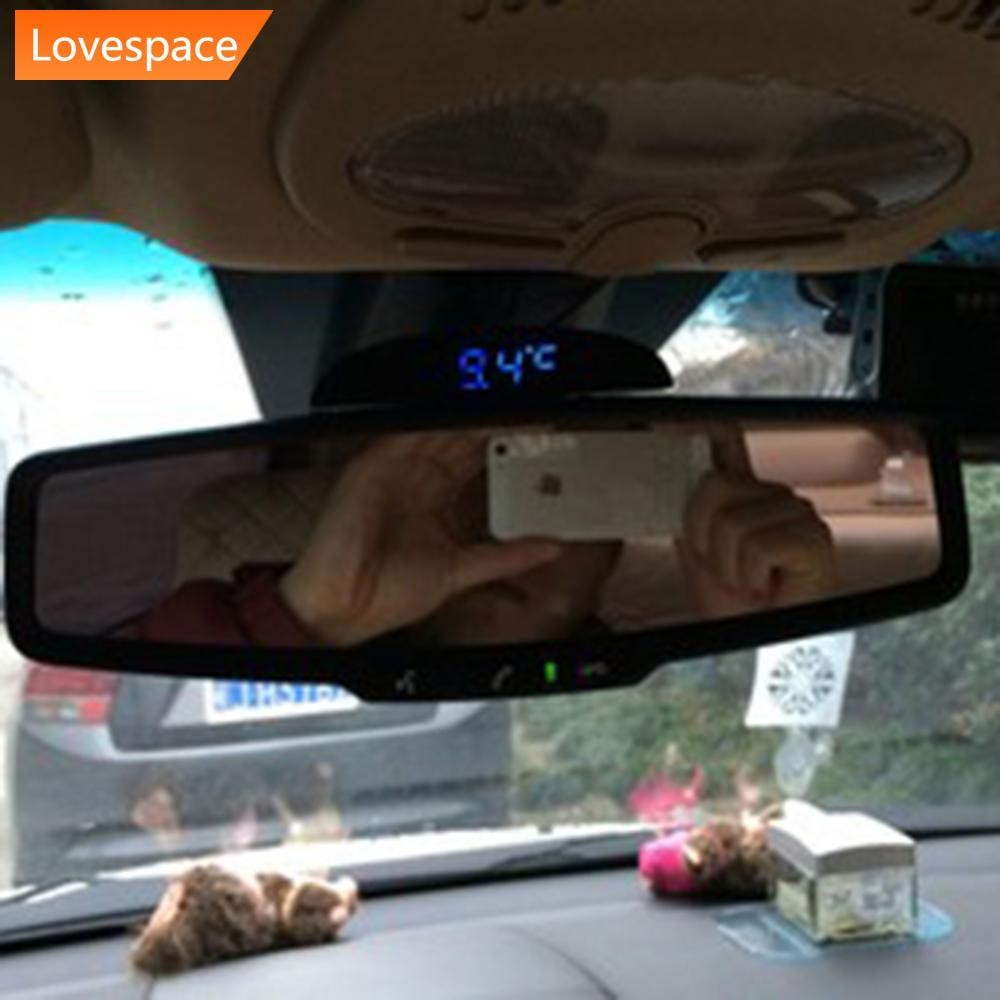 LS-STORE 3 Em 1 Carro Veículo Tubo Digital LED Voltímetro Termômetro Tempo Relógios De Mesa Automóvel Dial Relógio