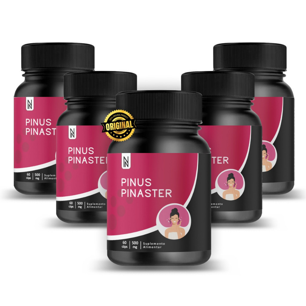 Kit 5X Pinus Pinaster ORIGINAL 60cáps 500mg Naturaly