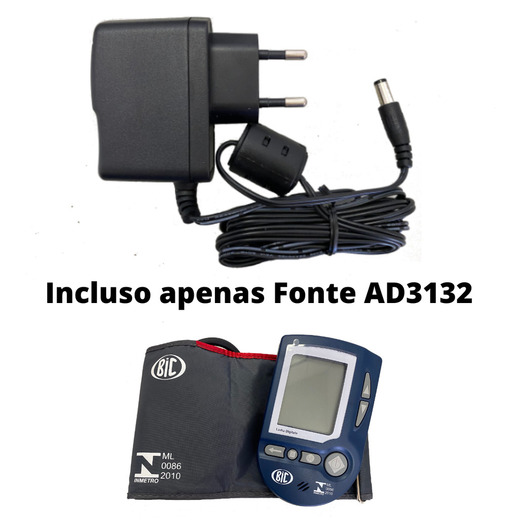 Fonte Para Aparelho de Pressão de Braço AD3132 Bivolt BIC