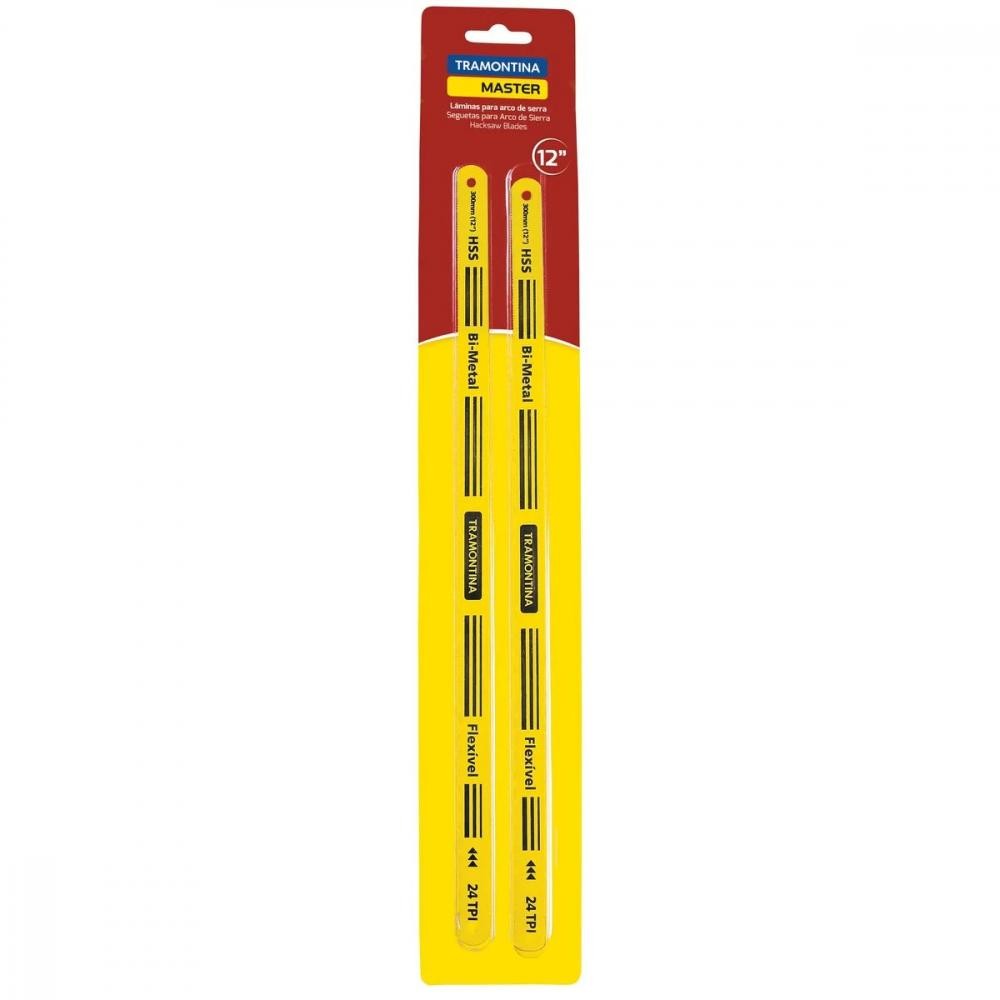 Lâminas Para Arco de Serra Master 12 Com 18 Dentes Em Aço 2 Peças Tramontina