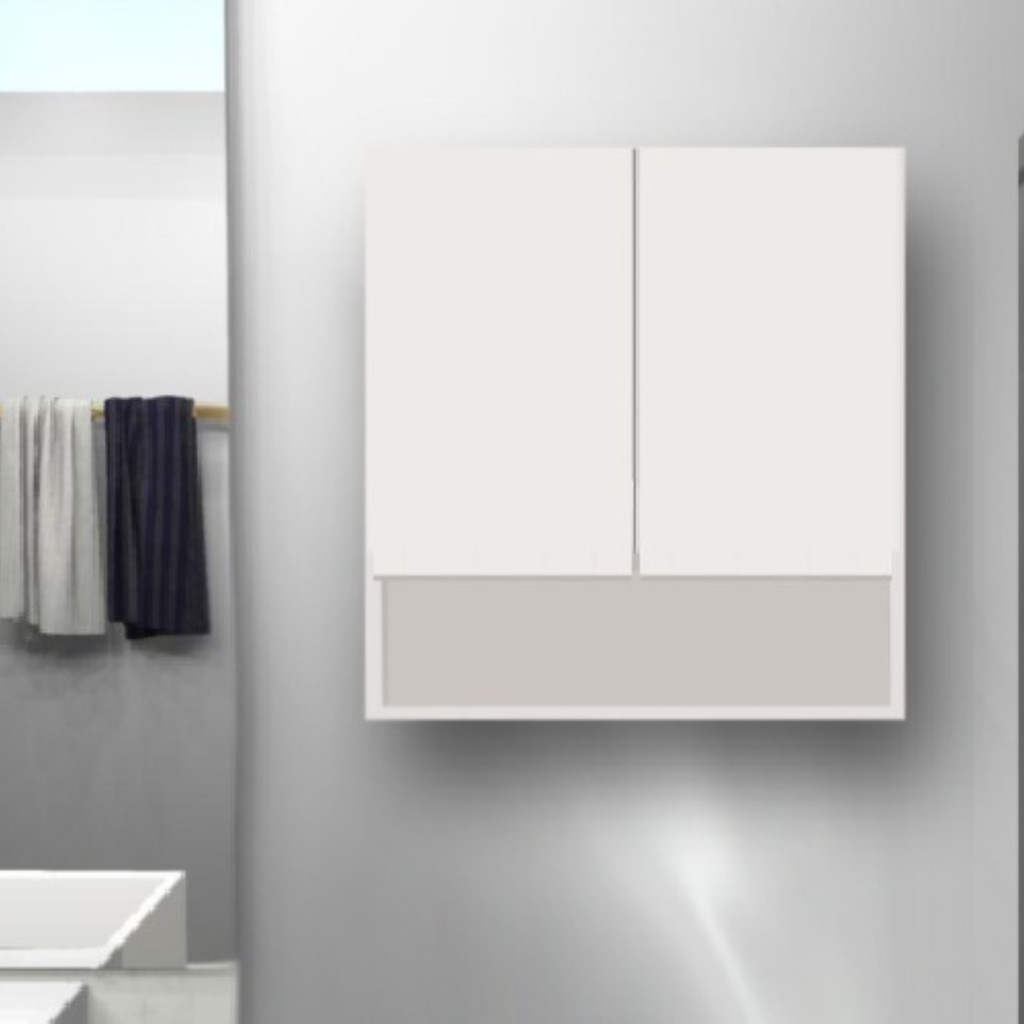 Modulo Armário Aéreo Com Duas Portas Branco Sem Fundo