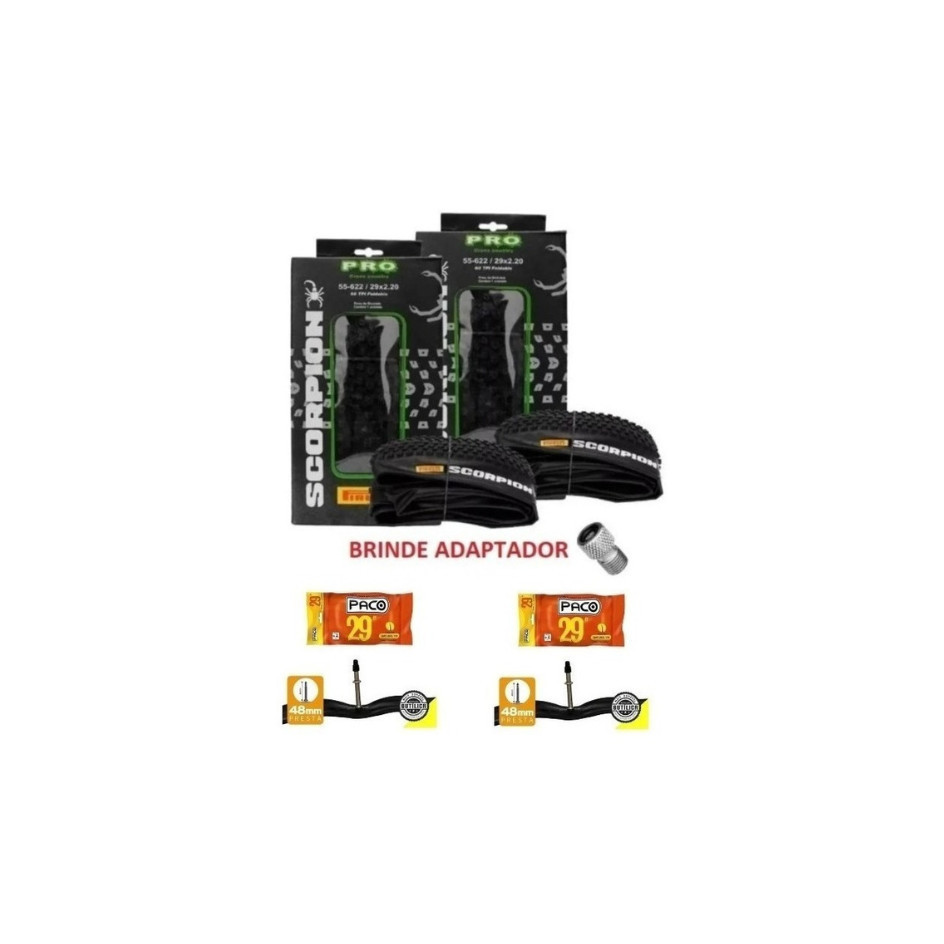 Par Pneus Pirelli Scorpion Pro 29 X2.20 + 2 Câmaras
