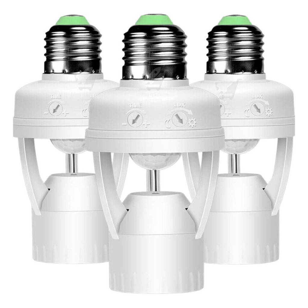 KIT 1/2/3/4 Sensor De Presença Com Fotocélula Para Lâmpada Soquete