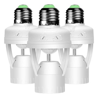 KIT 1/2/3/4 Sensor De Presença Com Fotocélula Para Lâmpada Soquete
