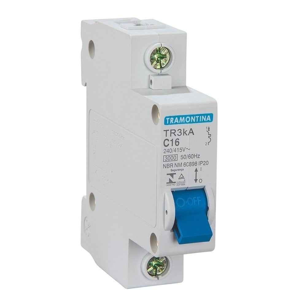 Disjuntor Tramontina DIN 1P 40A TR3KA Curva C Branco em Oferta na Shopee