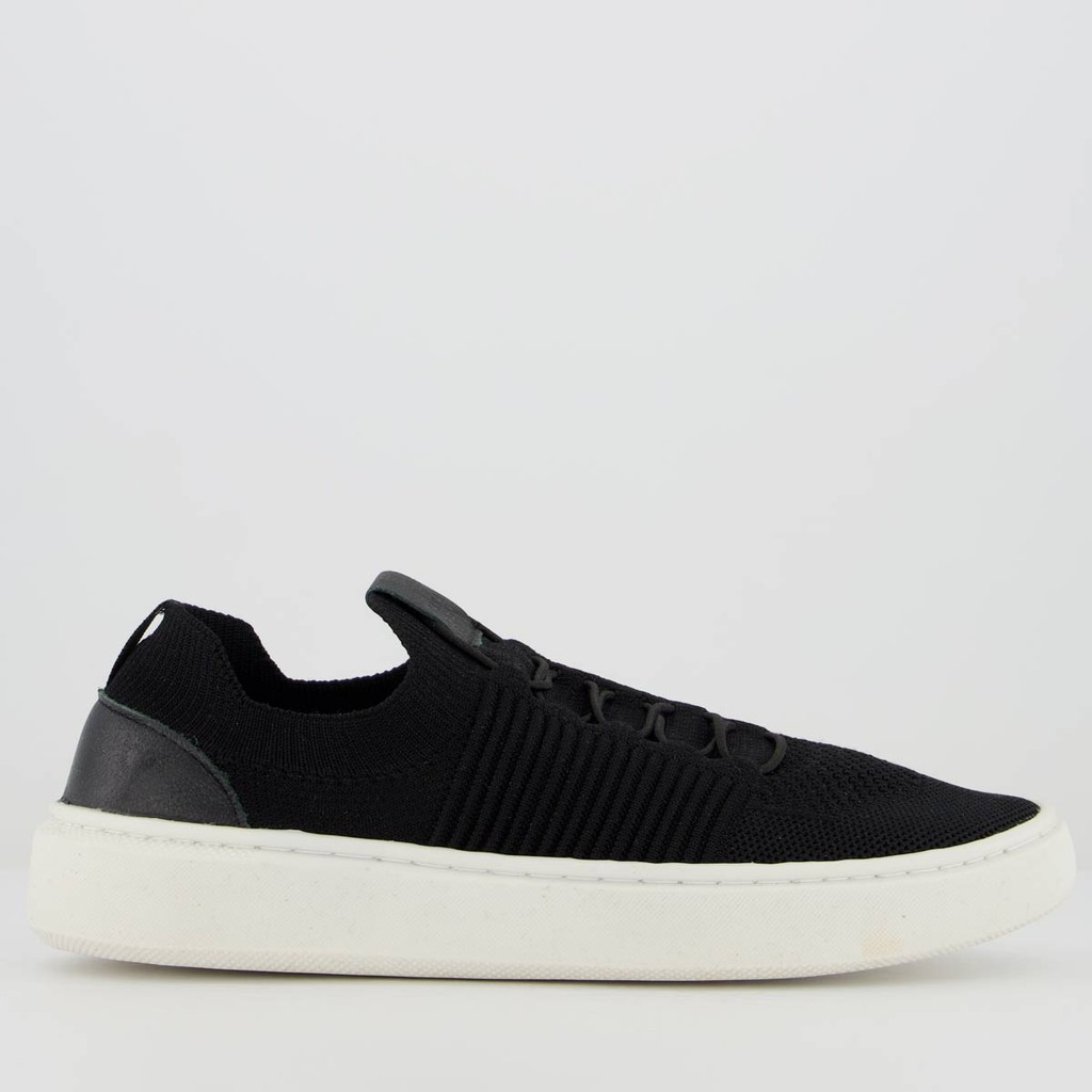 Tênis Cavalera Knit Type Preto e Branco - Men Shoes