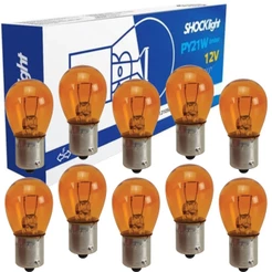 10 Lampadas Comum 1 Polo Py21w 21w 12v Luz Seta Farol Âmbar