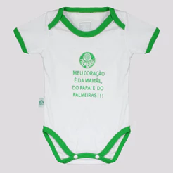 Body Palmeiras Shield Branco e Verde