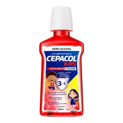 CEPACOL KIDS TUTTI-FRUTTI + FLÚOR SEM ÁLCOOL COM 250ML