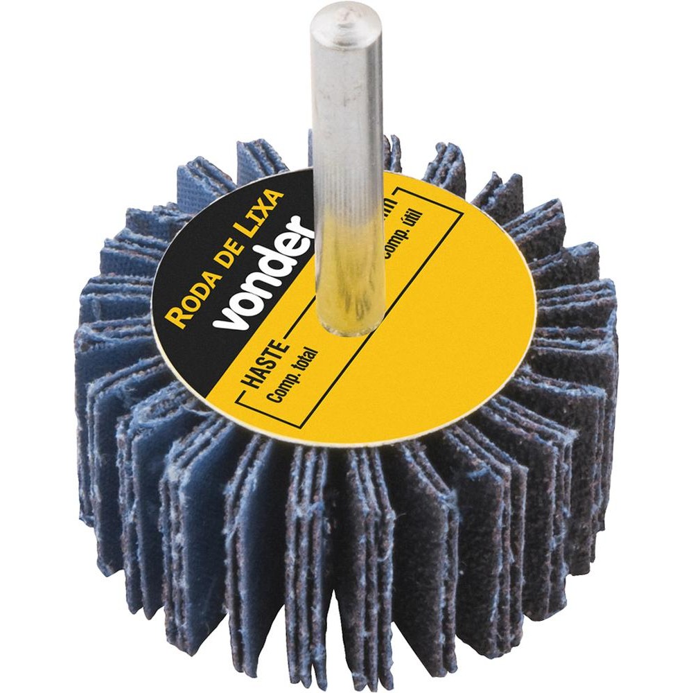 Roda de Lixa 80mmX30mm c/ Haste G60 - Vonder