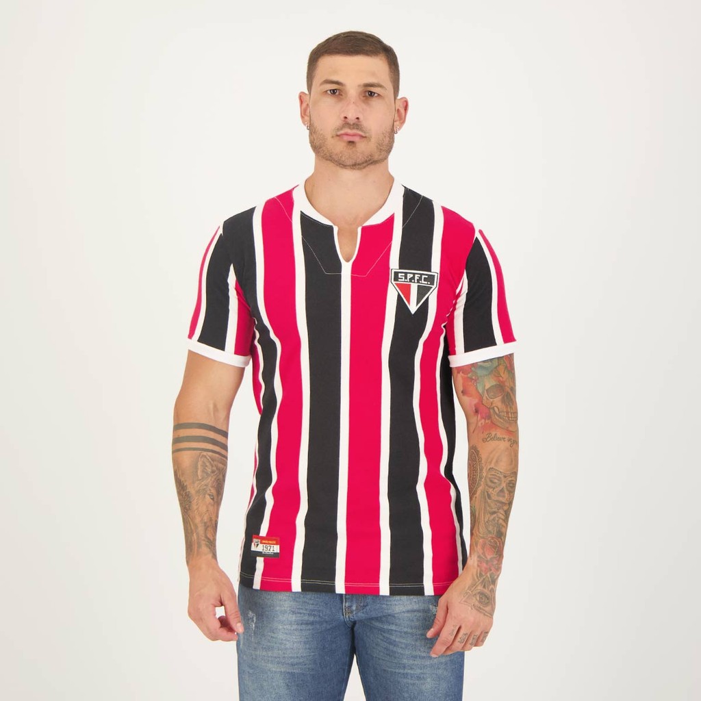 Camisa São Paulo Retrô 1971 Paulistão em Oferta na Shopee