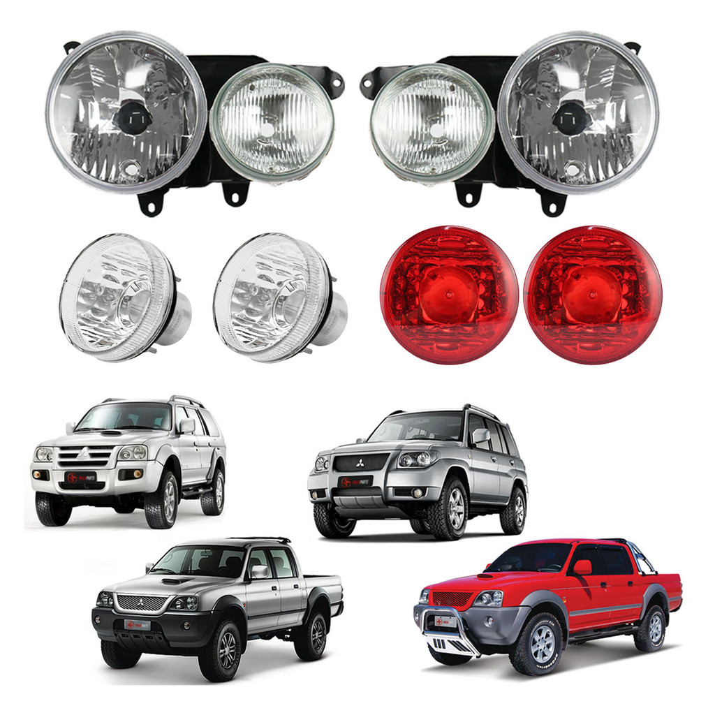 Kit Farol L200 Sport Outdoor Pajero Tr4 2004 2005 06/12 6pcs