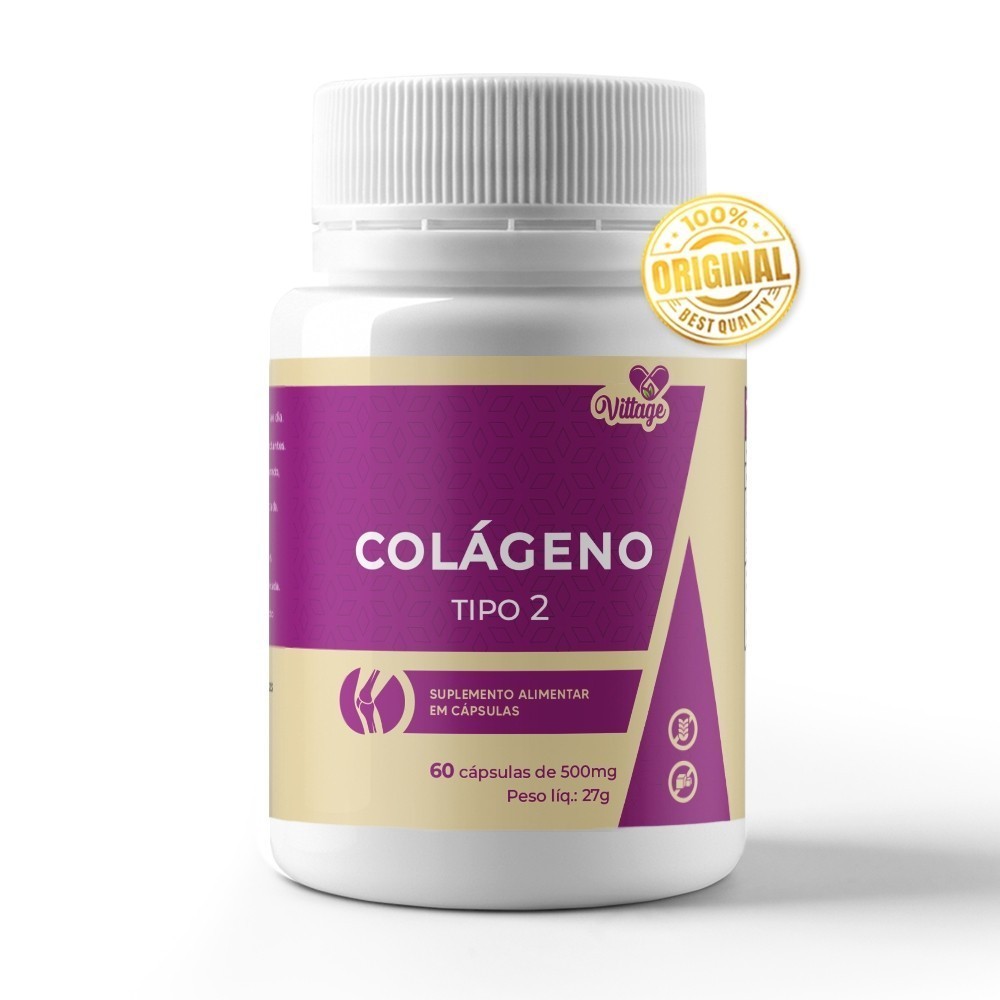 Colágeno Tipo 2 - C/60 Caps 500mg  Envio Imediato