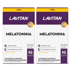 Kit c/2 und Lavitan Melatonina 90 cpr Sabor Maracuja