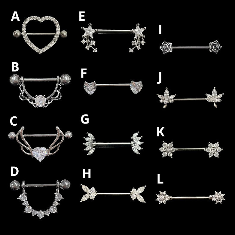 Piercing de Mamilo em Aço Cirúrgico