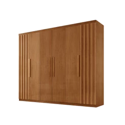 Guarda Roupa Casal Roma MDF 6 Portas e 2 Gavetas Moderna