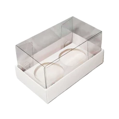 Caixa Base Brigadeiro - Branco - 2 cavidades (8,5x5x4,5cm) - 40 unidades - Assk - Rizzo