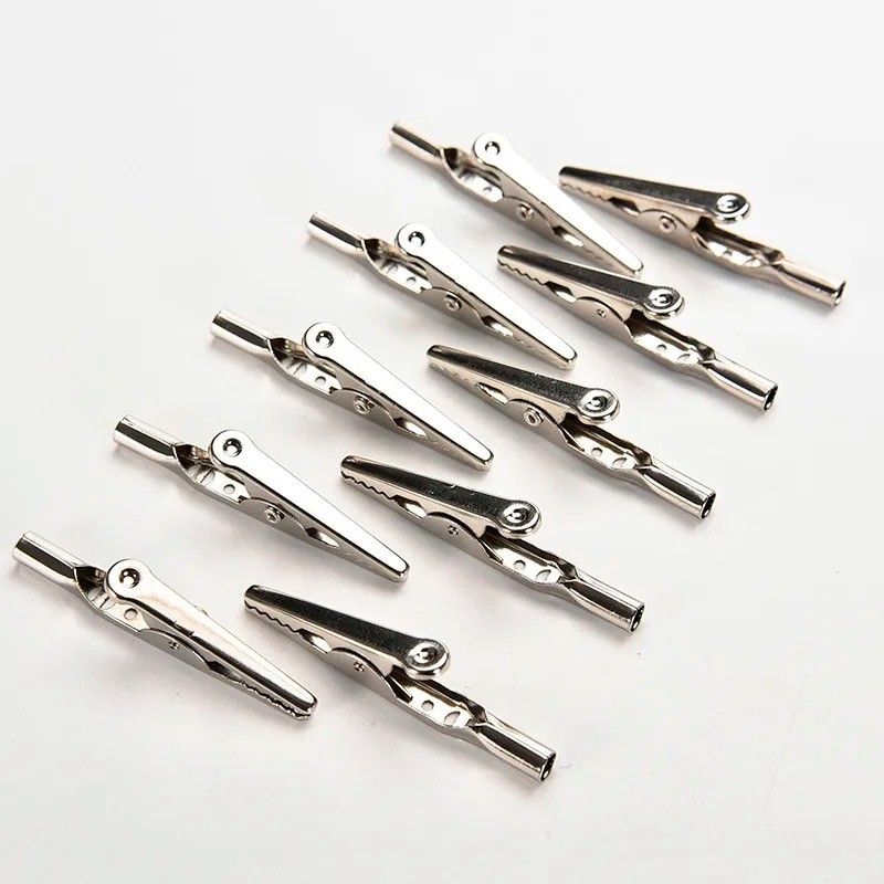 10 Unidades/Pacote 50 Clipes De Jacaré De Metal Para DIY Modelo Militar Montagem Coloração Vara Fixação Atacado Crocodil
