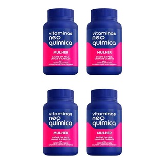 KIT COM 4 UNIDADES VITAMINAS NEO QUÍMICA MULHER COM 60 COMPRIMIDOS em Oferta na Shopee