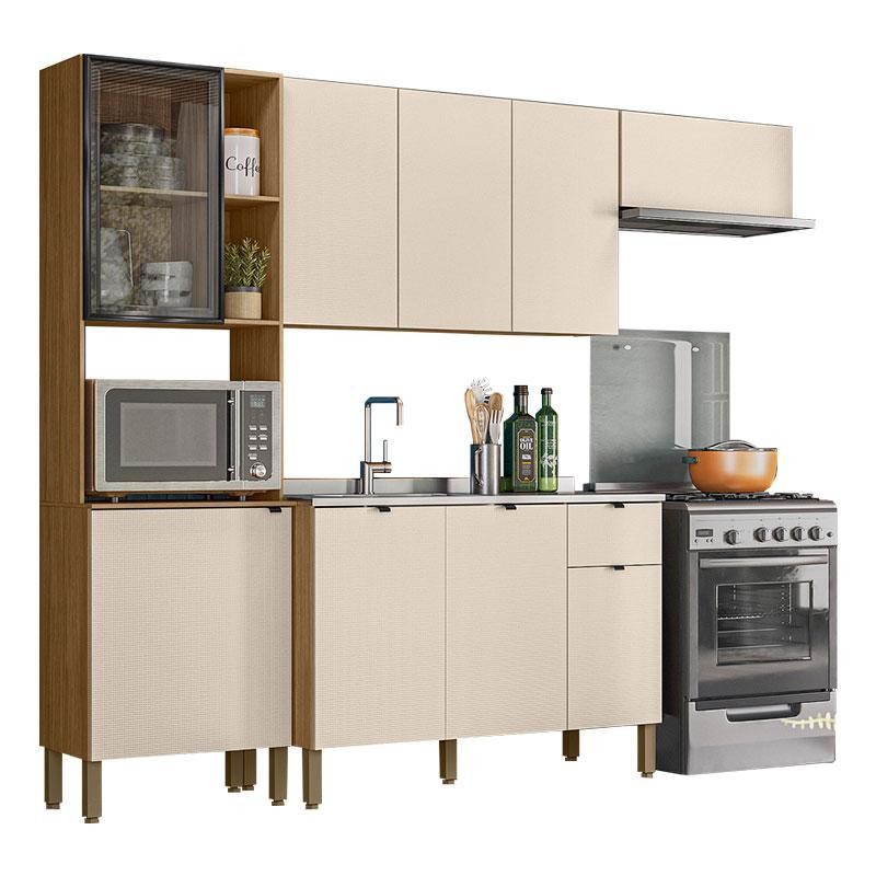 Cozinha Compacta Vert Plus com Balcão Para Pia Freijó Soft - Kits Paraná