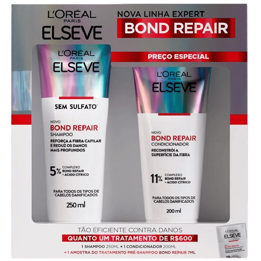 KIT SHAMPOO + CONDICIONADOR ELSEVE BOND REPAIR PROMO - Beauty