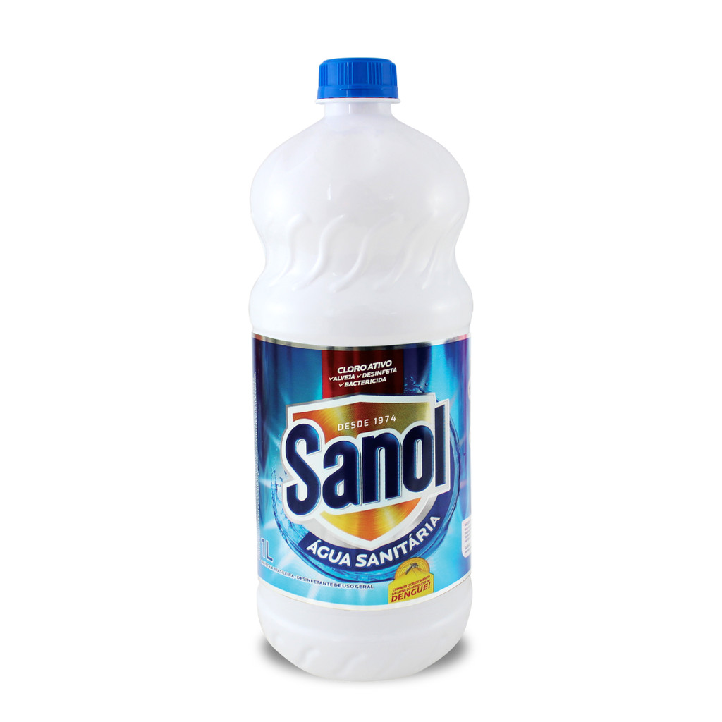AGUA SANITARIA BRANCA 1L SANOL em Oferta na Shopee