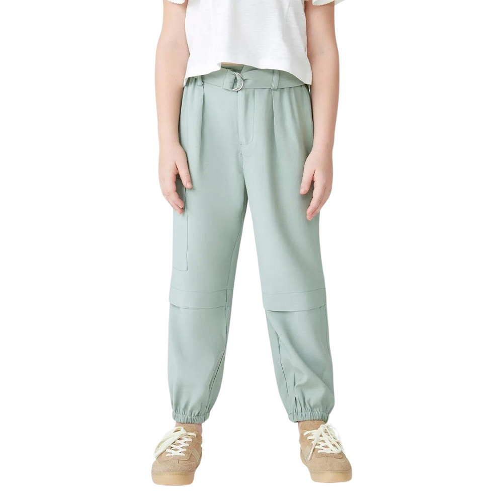 Calça Hering Infantil Menina Jogger Em Tecido Verde