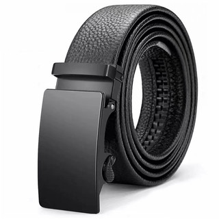 Cinto masculino de couro com fivela automática de catraca metálica 115cm comprimento Yobe…