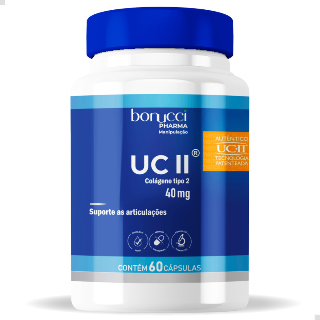 UC II 40MG 60 CÁPSULAS Uc2 Colágeno Tipo 2 40mg  Selo De Autenticidade Articulações Forte Cartilagem