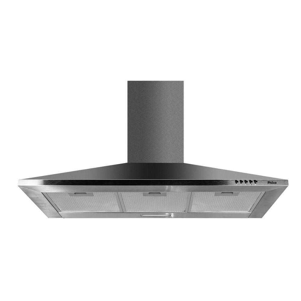 Coifa Pirâmide Philco PCO92I Inox Depurador e Exaustor 110V em Oferta na Shopee