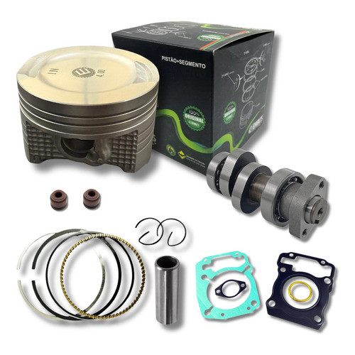 Kit Pistão E Anéis 4mm Fan 125 09/20 + Comando Prep 6.4/6.3