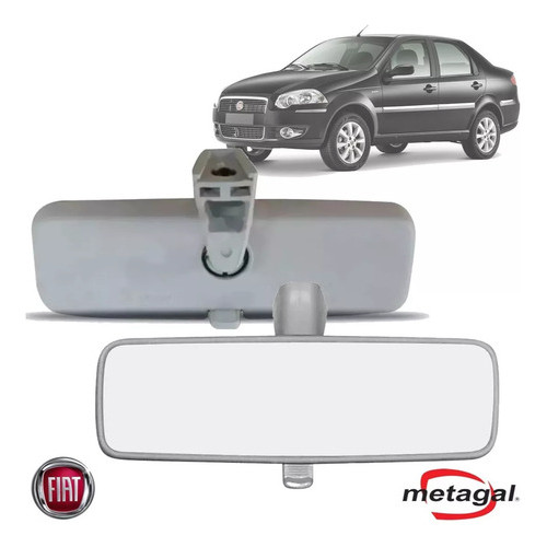 Retrovisor Interno Para Fiat Palio Siena Strada Uno Punto Linea 2004 a 2021 em Oferta na Shopee