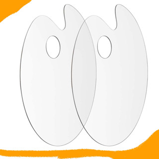 2 peças Paleta de tinta a óleo, paleta de tinta oval de 20 x 30 cm, com suporte de polegar, paletes para pintura a óleo em Oferta na Shopee