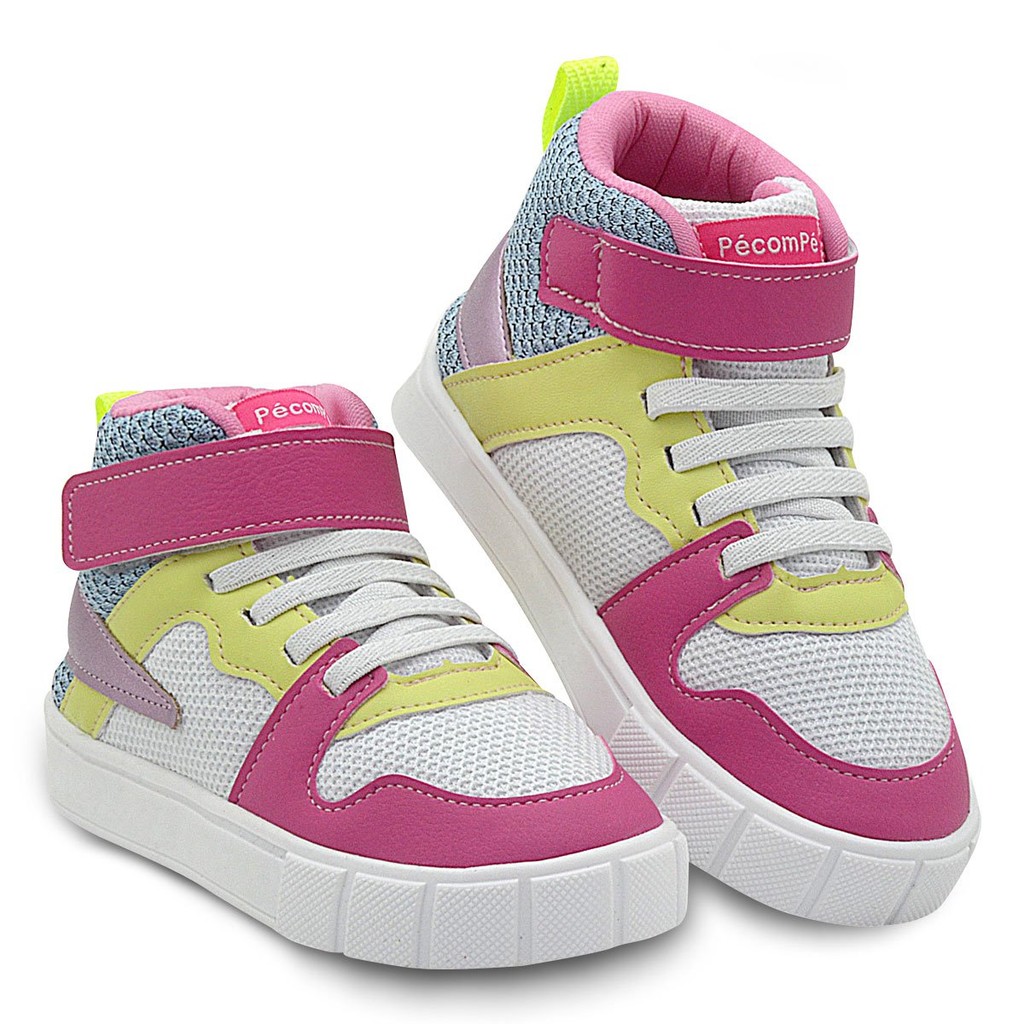 Detalhes do Tênis infantil feminino Abotinado, moderno, colorido e confortável para o dia a dia