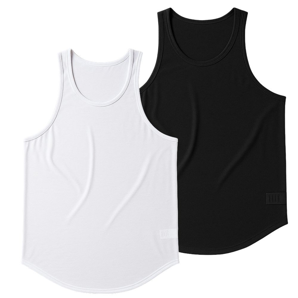Kit 2 Regatas Longline Masculina Oversized - Combo Poliéster para Treino — imagem 2 de 2